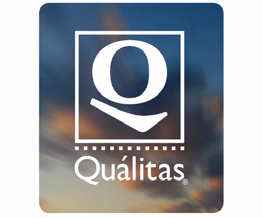 Imagotipo calado en blanco sobre fondo fotográfico con texturas